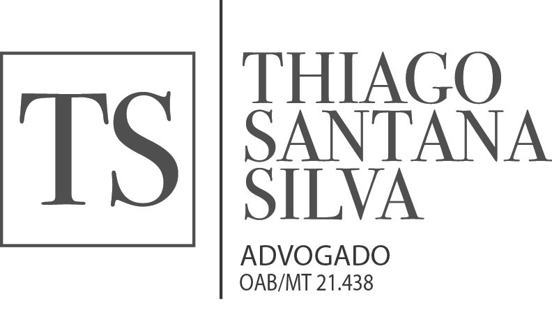Logotipo Thiago Santana Advocacia, monograma TS, OAB/MT 21.438